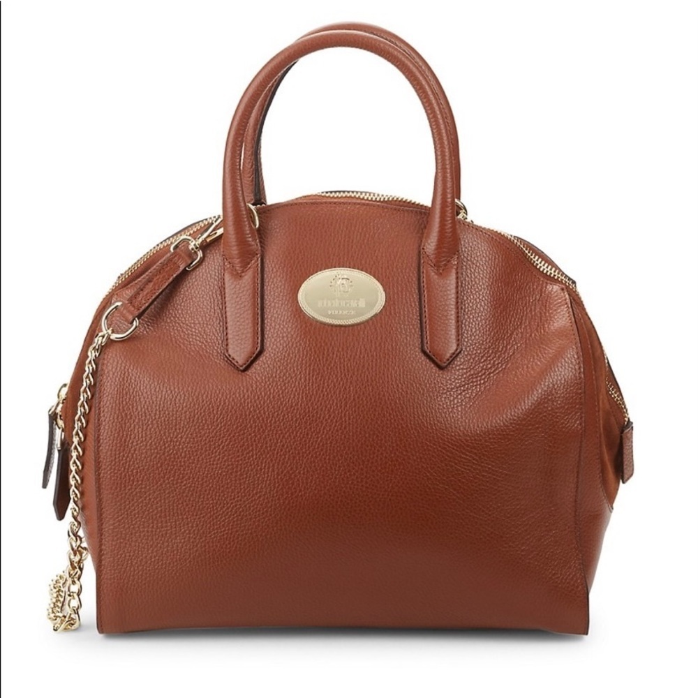 Roberto Cavalli Round Leather Satchel